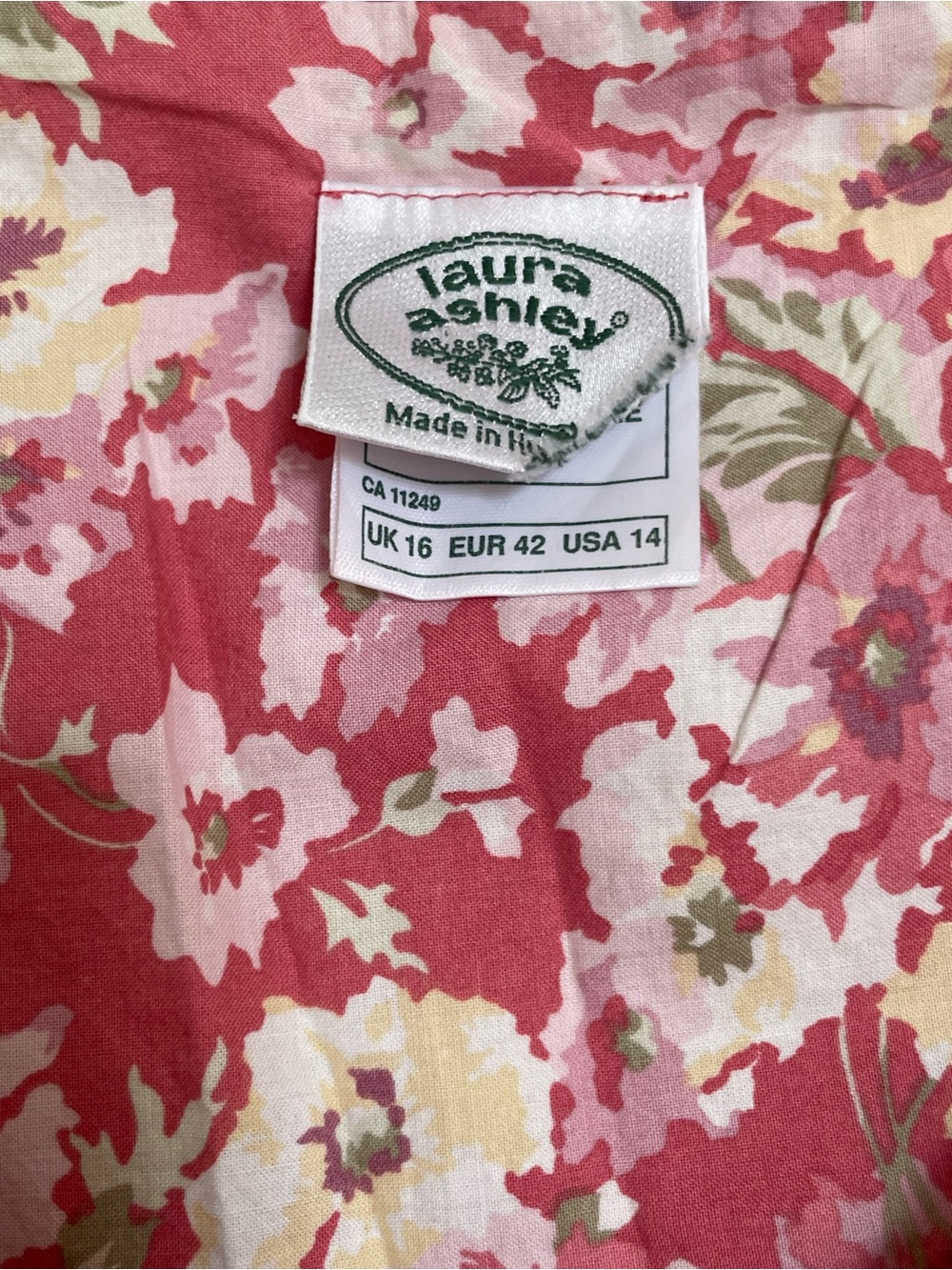 Laura Ashley Pink Floral Button-Front Casual Dress - Picture 3 of 3